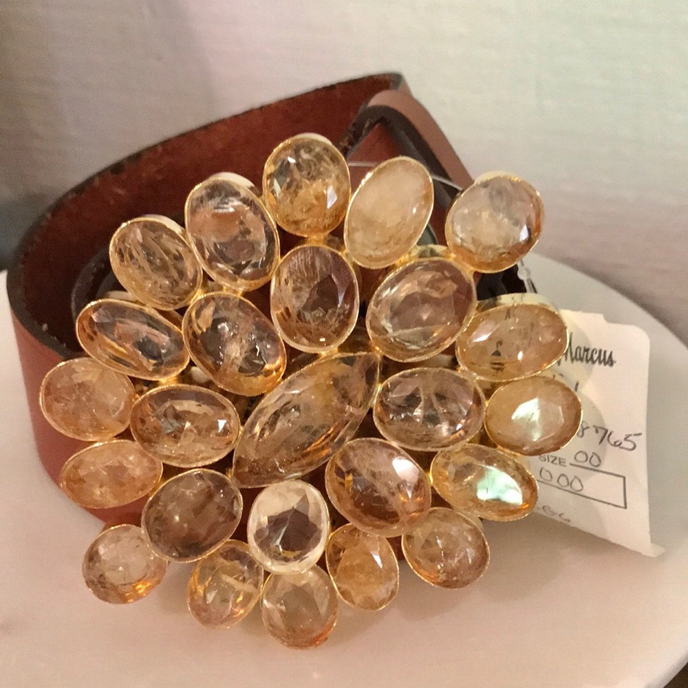 Stunning Faceted Citrine Gemstone Belt Buckle - Picture 7 of 8